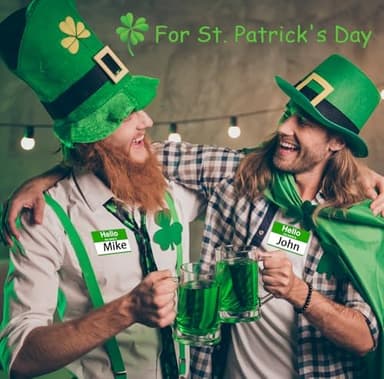 200 Pcs St. Patrick's Day Name Tags Stickers, 3.5" x 2.25" Hello My Name is Stickers, Green Name Tag, Adhesive Label Sticker for Office, Meeting, School, Teachers and Mailing - Image 5