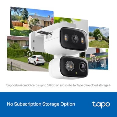 Tapo 2K 3MP Indoor/Outdoor Dual Lens Pan/Tilt Security Camera – 125° Wide-Angle + 6mm Telephoto, Free Person/Vehicle Detection, 360° Track, SD/Cloud, Works w/Alexa & Google Home – HybridCam Duo - Image 8