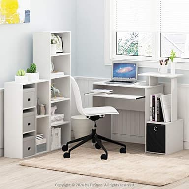 Furinno Luder Bookcase / Book / Storage , 5-Tier, White - Image 2