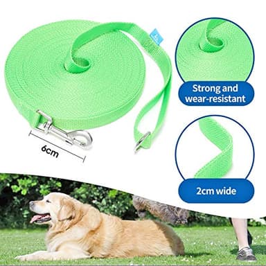 BAAPET 15/20/30/50/100 ft Long Dog Training Leash with Clickers for Small, Medium and Large Dogs or Cats (100 Feet, Springgreen) - Image 2