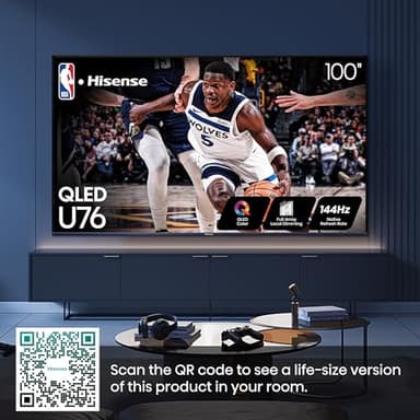Hisense 100-Inch Class U7 Series ULED 4K UHD Google Smart TV (100U76N, 2024 Model) - QLED, Native 144Hz, Motion Rate 480, Dolby Vision, Full Array Local Dimming, Game Mode Pro, Alexa Compatibility - Image 5