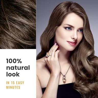 KINGMING Dark Brown 3 in 1 Hair Dye Shampoo for Gray Coverage, Herbal Ingredients for Men and Women, 500ml (Dark Brown) - Image 4