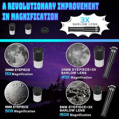 CUYUKU 70mm Aperture 300mm AZ Mount Refractor Telescope (F70301N) - Image 5