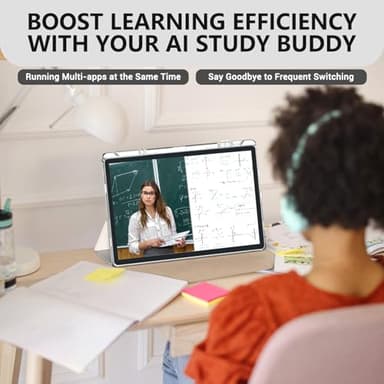 14 Inch Tablet, Android 15 Tablet, 16GB RAM+256GB ROM, 1920x1200 FHD IPS Display, Widevine L1, 10000mAh Battery, Bluetooth 5.0, Multi-Angle Stand Case & Stylus Pen, 6ft USB Cable — Gray - Image 3