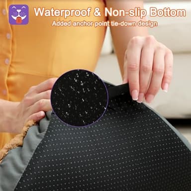 POCBLUE Dog Bed Medium Sized Dog, Washable Plush Pet Bed for Crate, Anti-Slip Pet Mat for Cages, Comfy Crate Pad for Outdoor/Indoor/Car Use, Soft Kennel Pad for Dogs Up to 40 lbs, 29"x19", Brown - Image 4