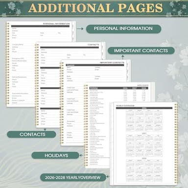 2026-2027 Monthly Planner - JAN 2026 - JUN 2027, Planner 2026-2027 with Tabs, 18 Monthly Panners, Mothly Planner with Inner Pocket, Thick Paper (8.5" x 11",Green, Back Pocket) - Image 3