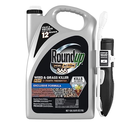 Roundup Dual Action 365 Weed & Grass Killer Plus 12 Month Preventer with Comfort Wand, Kills & Prevents for up to 1 Year, 1 gal. - Image 1