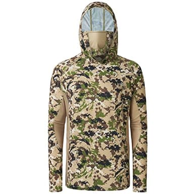 BASSDASH UPF 50+ Men’s Hunting Shirts with Mask Long Sleeve Camo Fishing Hoodie - Image 4