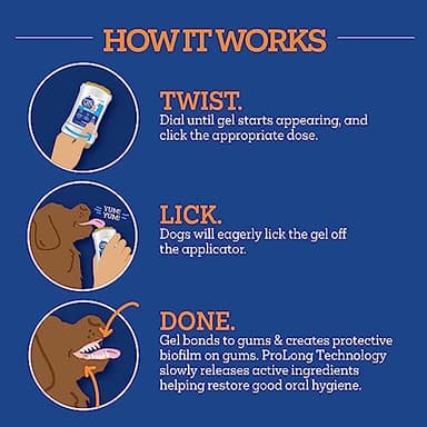 Twist + Lick Dental Gel for Dogs, Cleans Teeth and Freshens Breath for 24 Hours, Chicken Flavor, 2 oz, 30 Day Supply - Image 7