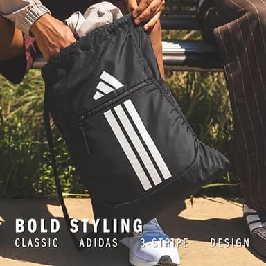adidas Alliance Sackpack – Drawstring Backpack Small Bag for Men and Women, Black, One Size - Image 6