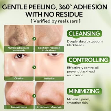 LANBENA 3.0 Bamboo Charcoal Blackhead Remover Mask, 50g/1.76 oz, 120+ pcs Nose Pore Strips, Peel off Face Mask Whiteheads Cleanser Strawberry Nose Purifying, with Amazonian White Clay - Image 8