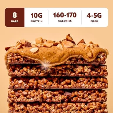 Mezcla Puff Crispy Protein Bars, Gluten Free & Vegan Protein Bars, 10g Protein, Alt for Crispy Rice Treat, Granola Bars & Breakfast Bars, Healthy Snacks for Adults, Variety Pack, 8 Count - Image 4