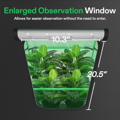 VIVOSUN P224 24"×24"×48" PRO Grow Tent, with Thick 1 inch Poles, Strengthened High Reflective Mylar Oxford Fabric & Extra Hanging Bars for Hydroponics Indoor Plant for AeroLight A100, No High CFM Kit - Image 3