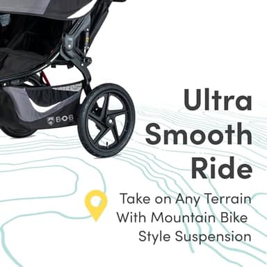BOB Gear Revolution Flex 3.0 Duallie Double Jogging Stroller, Graphite Black - Image 8