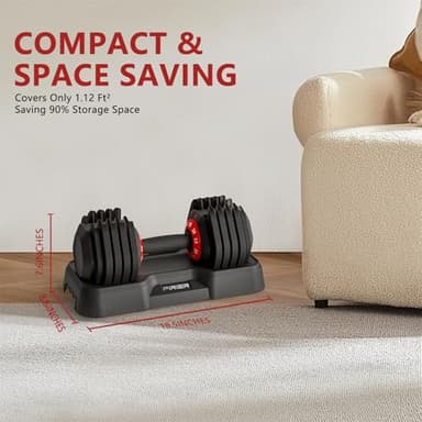 Adjustable Dumbbell Set 55LB Dumbbells Weight, 10-in-1 Weight Dumbbell with Anti-Slip Metal Handle and Bicep Supports for Comprehensive Full Body Strength Training - Image 3