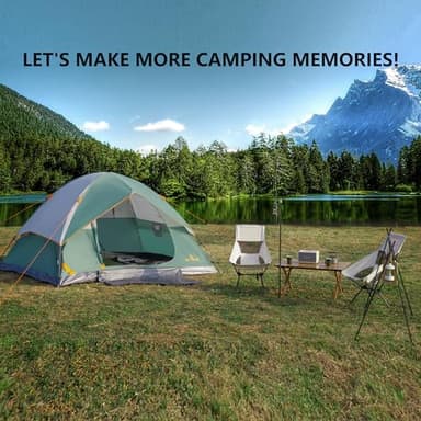 ASFANES 4 Person Waterproof Tents for Camping Easy Setup Outdoor Portable Backyard Camping Tents Suitable for Car, Backpacking, Hiking, Picnic or Fishing, Army Green - Image 2