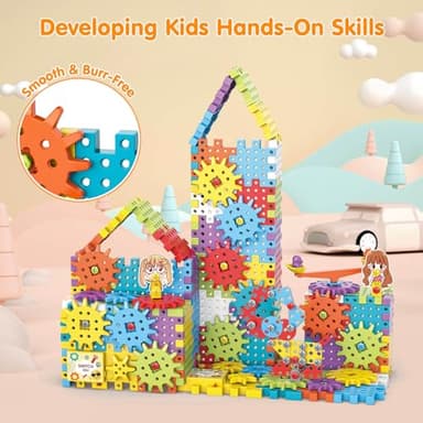 DEKILEA Building Toys, 234 Pieces Upgrade Gear Building Blocks Set Kids Tool Set with Electric Drill, Construction Toys STEM Kits for Kids Age 3+ - Image 2