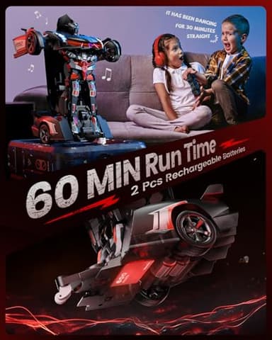 Veeniix V992 Transform Robot RC Car, 1:14 Scale, 2-in-1 Robot Toy Car with Sound & Light Effects, Gesture Sensing, Automatic Deformation, Ideal Gift for Boys and Girls - Image 5
