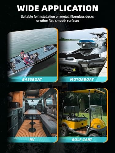 FOCEAN Boat Flooring EVA Foam Boat Decking Marine Flooring Brushed Texture Marine Mats for Boats Yacht Kayak RV 94.5"x47.2", Black - Image 9