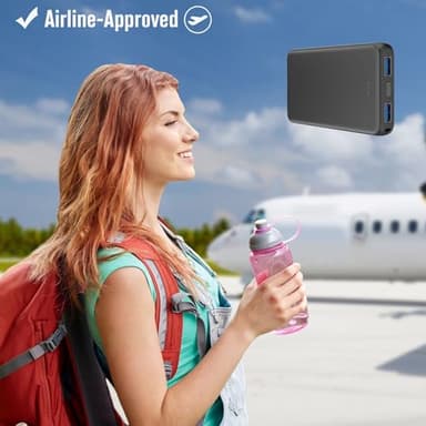 VANYUST Portable Charger, 10000mAh 5V/3A Power Bank, USB-C in&Out Fast Charging Battery Pack, External Powerbank Compatible with iPhone 16 15 14 13 12 Samsung S22 S21 Google iPad etc (Blank) - Image 4