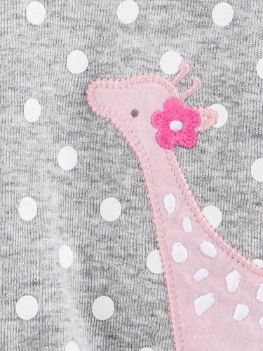 Simple Joys by Carter's Baby Girls' 3-Pack Snap-up Rompers, Blue Swan/Grey Dots/White Floral, 0-3 Months - Image 5