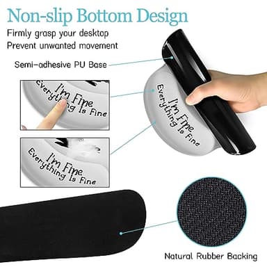 LIMKRIAN Desk Mat Set, Large Gaming Mouse Pad with Wrist Rest, Ergonomic Mouse Pad Keyboard Mat Wrist Support, Cup Coaster, Home Office Desk Accessories Decor Supplies, Funny Black Cat - Image 6