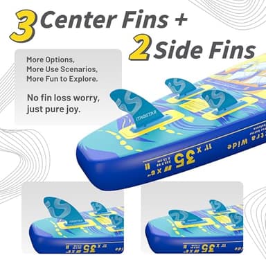 iTAOSTAR J06A 35" Extra Wide Paddle Board for Better Balance, Inflatable Stand Up Paddle Board with Premium SUP Accessories, Inflatable Paddle Boards for Adults/Youth of All Skill Levels - Image 5