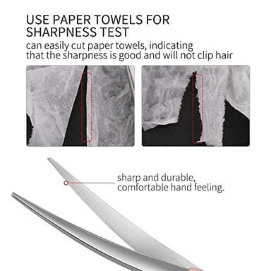 Fenice Peak Professional Curved Dog Grooming Scissors 8'' Rose Gold 440C Stainless Steel Pet Cutting Shears Safety Trimming Shearing for Dogs Cats - Image 4