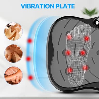 Vibration Plate Exercise Machine for Lymphatic Drainage Weight Loss, Whole Body Workout Vibration Fitness Platform ,Home Training Equipment ,Sport Gym for Weight Loss Fat Burner for Women Men - Image 2