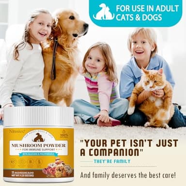 Mushroom Supplement Powder for Dogs & Cats, Turkey Tail Mushroom for Pets, Lipoma for Cats, 11 Organic Mushroom Complex, Partner Guard for Dogs Lumps and Bumps - Image 6