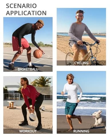 Runhit Men's Compression Long-Sleeve T-Shirt Athletic Compression Base Layer Cool Dry Workout Shirts Sports Running Tops (Camouflage,3XL) - Image 5