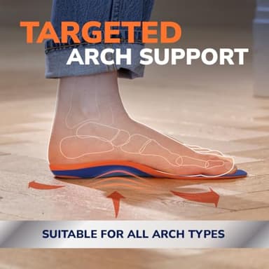 Dr. Scholl’s Advanced Pain Relief Insoles for Men Women, Heavy Duty Orthotics Inserts for Work Shoes & Boots, Plantar Fasciitis & Arch Support, Flat Feet, Shock-Absorbing, Supports up to 340 lbs - Image 3