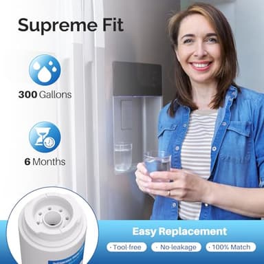ICEPURE UKF8001 Compatible with Whirlpool EDR4RXD1, 4396395, Maytag UKF8001, UKF8001AXX, EveryDrop Refrigerator Water Filter 4, RFC0900A, UKF8001AXX-200, UKF8001P, 469006, PUR, Puriclean II, Pack of 3 - Image 7