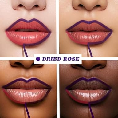 Peel Off Lip Liner Stain – Waterproof, Smudge-Proof Lip Tint Pen | Long Lasting, Kiss-Proof Lip Tattoo with Natural Matte Finish (Dried Rose) - Image 6