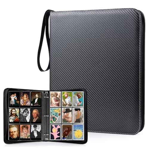WOT I Trading Card Binder, 630 Pockets Sleeves with Zipper, Double Sided Pockets Card Holder Carry Case for Baseball Card, Football Card - Image 1