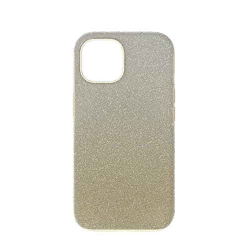 Swarovski High Smartphone Case for iPhone 15, Gold-Tone Ombre Crystals, Part of The High Collection - Image 1