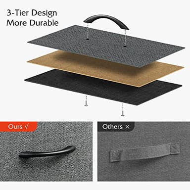 WLIVE 7 Drawer Dresser TV Stand, Entertainment Center, Media Console Table with Metal Frame and Wood Top for TV up to 45 inch, Chest of Drawers for Bedroom, Living Room, Dark Grey - Image 8