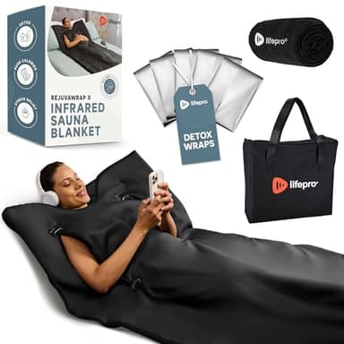 Lifepro RejuvaWrap Infrared Sauna Blanket for Detox & Relaxation – Available in 5 Colors & 3 Models – Portable Far Infrared at Home Sauna for Muscle Relief, Circulation & Recovery – 9 Heat Levels - Image 1