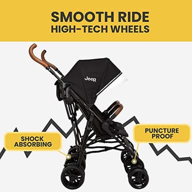 Jeep PowerGlyde Plus Side x Side Double Stroller by Delta Children, Black - Image 5