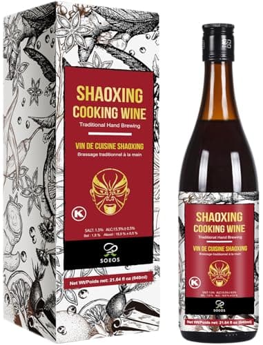 Soeos Shaoxing Wine, Shaoxing Rice Wine, Chinese Cooking Wine, Rice Cooking Wine, Shaoxing Wine Chinese Cooking Wine, Shao Hsing Rice Wine, 21.64 fl oz (640ml),1 Pack, Regular Cooking Wine - Image 1