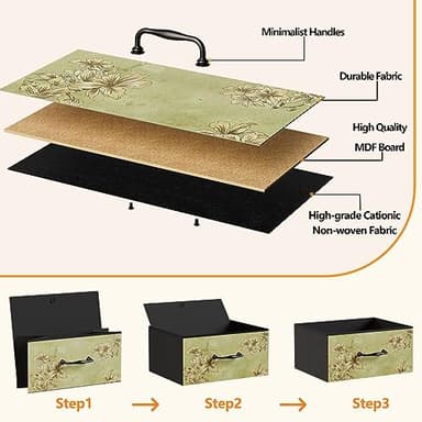 Furnulem Tall 6 Drawers Dresser, Vintage Storage Organizer Unit with Fabric Bins for Bedroom, Living Room, Closet, Nusery, Dorm, Entryway, Bedside Furniture, Sturdy Metal Frame, Wood Top - Image 9