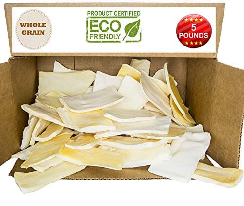 Premium Thick Cut Chips, Wholegrain Rawhide (Last Much Longer Than Traditional Chips). 100% Natural. Great Behavioral Dog Chew Treat Solution. No Preservatives. (5 Pounds) - Image 1