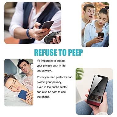 PEHAEL 3Pack for iPhone 8 Plus/iPhone 7 Plus Privacy Screen Protector Anti-Spy Tempered Glass Film 9H Hardness Easy Installation Bubble Free [5.5 inch] - Image 7