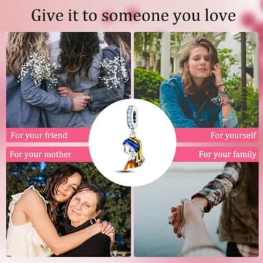 Parmuz 925 Sterling Silver Charms for Bracelets and Necklaces Glass Butterfly Star Moon Cute Cat Lucky Bracelet Charm Beads Aesthetic Peandant gift for woman - Image 6