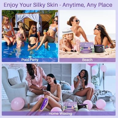 BLITZWAX Brazilian and Bikini Waxing Kit for Women, Hard Wax Warmer for Face, Legs and Body, At Home Hair Removal Kit, Beginner Friendly, Fast Heating, 51 Accessories, 6 Types Wax Bean Formula - Image 9