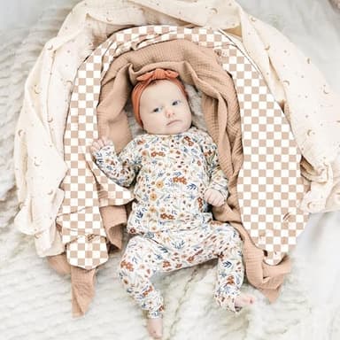 Konssy 3 Pack Muslin Swaddle Blankets for Unisex, Newborn Receiving Blanket, Large 47 x 47 inches, Soft Breathable Muslin Baby Swaddles for Boys & Girls - Image 2