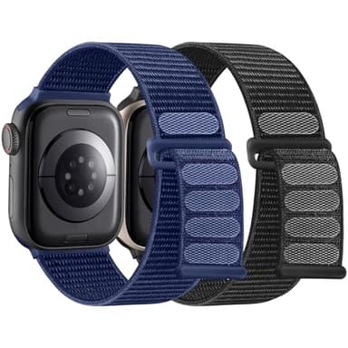 WJK Compatible with Apple Watch Bands 40mm for Women Men, Stretchy Sport Nylon Solo Loop Strap Compatible with Apple Watch Band 38mm 41mm 42mm 44mm 45mm 49mm for iWatch Ultra Ultra 2 SE 9 8 7 6 5 4 3 - Image 1