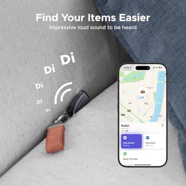 UGREEN FineTrack Smart Finder Compatible with Apple Find My (iOS Only) 2-Year Replaceable Battery Bluetooth Tracker Tags, Item Finder Smart Tag for Key Luggage Passport with Alarm& Left-Behind Remind - Image 4