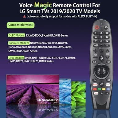 AKB75855501 Magic Replacement Voice Remote for LG Smart TV Remote AN-MR20GA MR19BA MR18BA MR650A, Compatible with LG Magic Remote Control for Smart TV LED OLED 4K Nanocell with Pointer Function - Image 3
