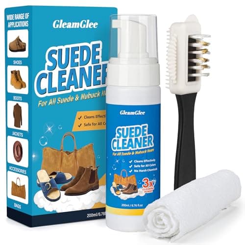 Suede Cleaner Kit – 6.76 Oz Suede & Nubuck Shoe Cleaner with Brush & Towel – Cleans & Restores Shoes, Boots, Jackets, Bags, Purses & More - Image 1